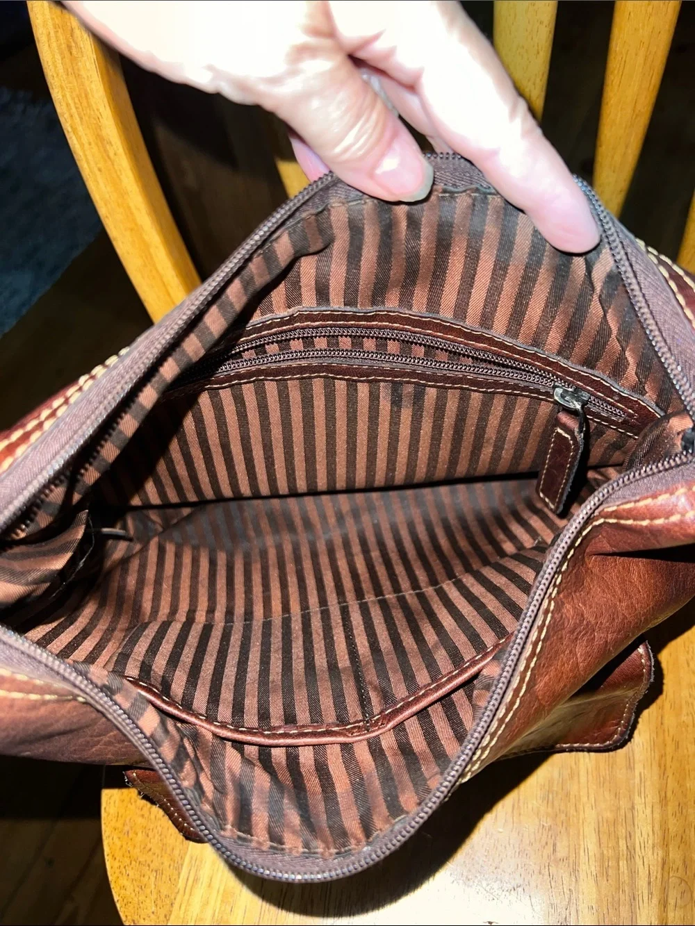 Jack Georges Hobo Bag w/Front Pocket Voyager Collection Buffalo Leather Purse